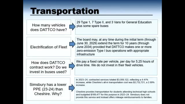 Board hears transport contract terms and electrification option tied to contractor fleet