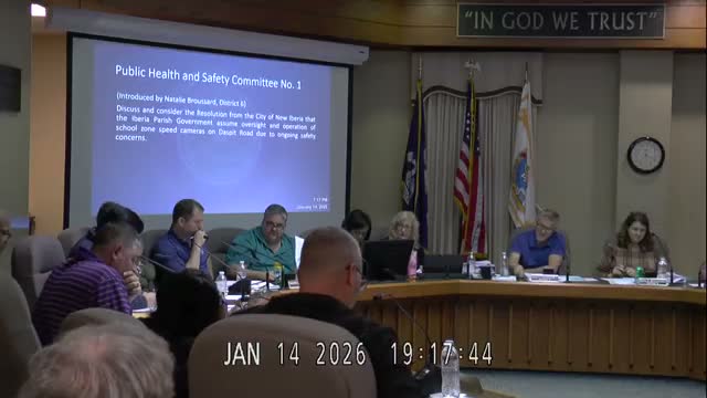 Iberia Parish Council opens discussion on taking over school‑zone speed cameras after New Iberia request