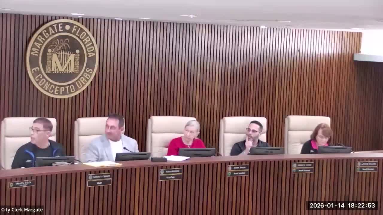 Margate CRA notifies board of $200,000 demolition contract and project updates for parks, fields