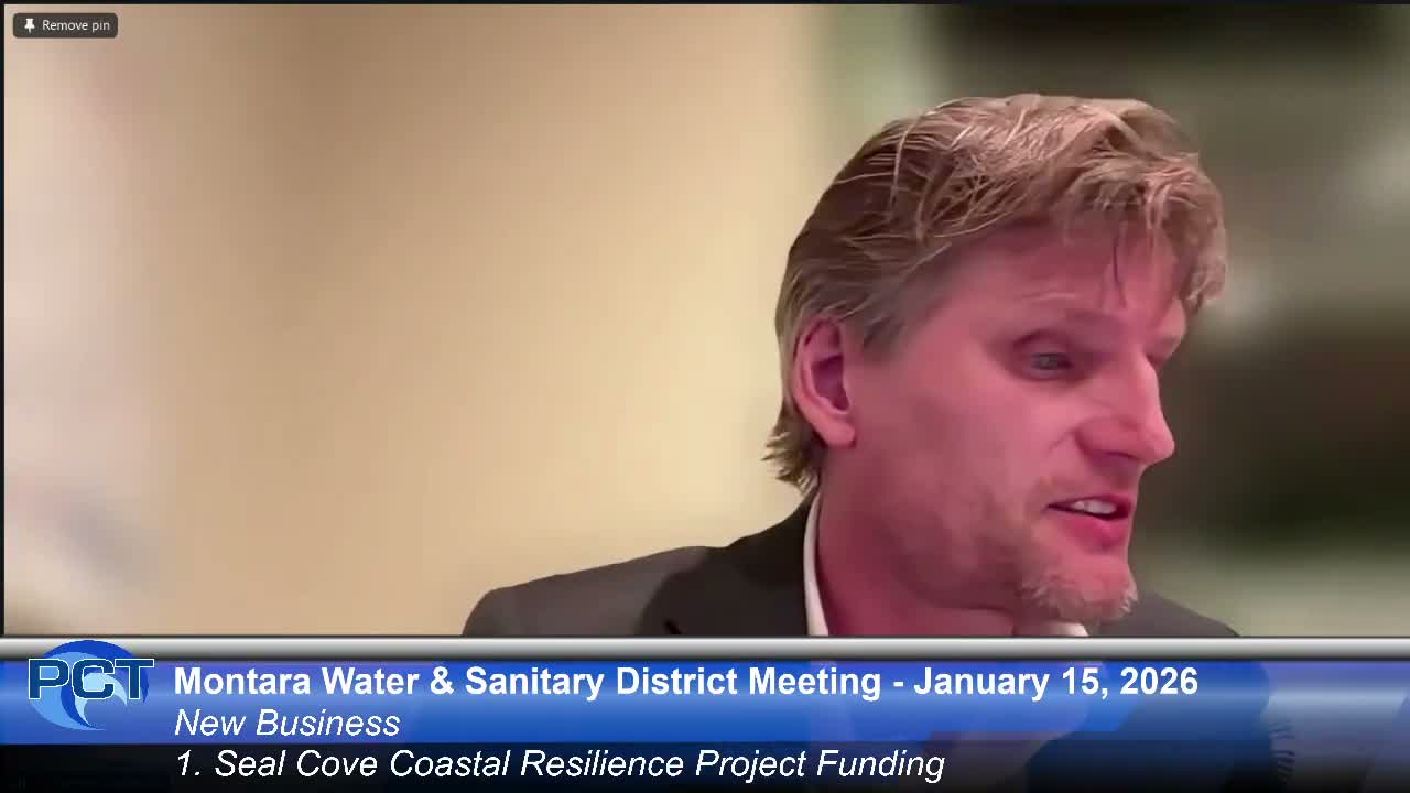 Water district authorizes general manager to accept federal funds for Seal Cove resilience project