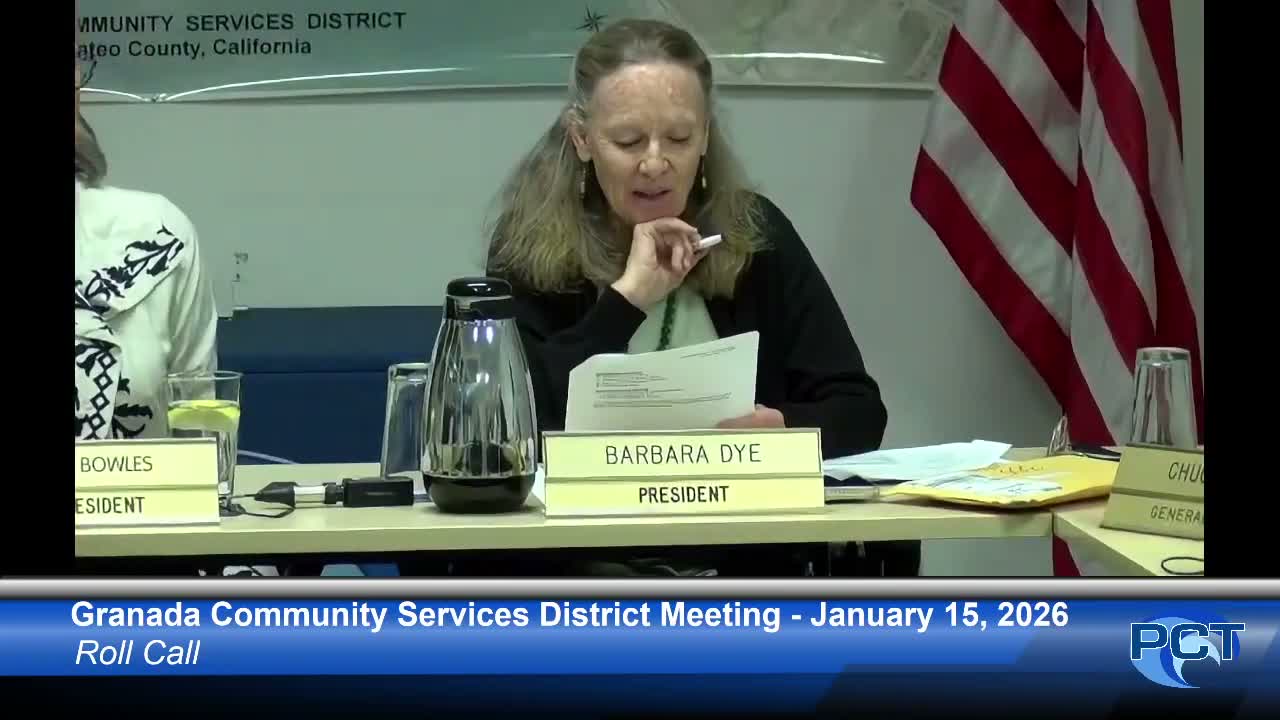 Vendor asks Granada CSD to allow food‑truck vending; board to study permit options