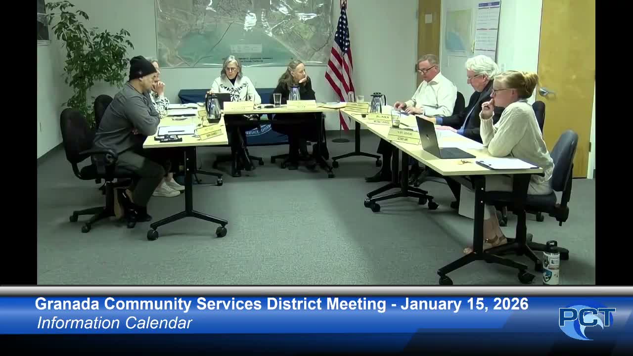 Granada CSD weighs county rezoning referral for 12‑acre school site; staff to track EIR and capacity impacts