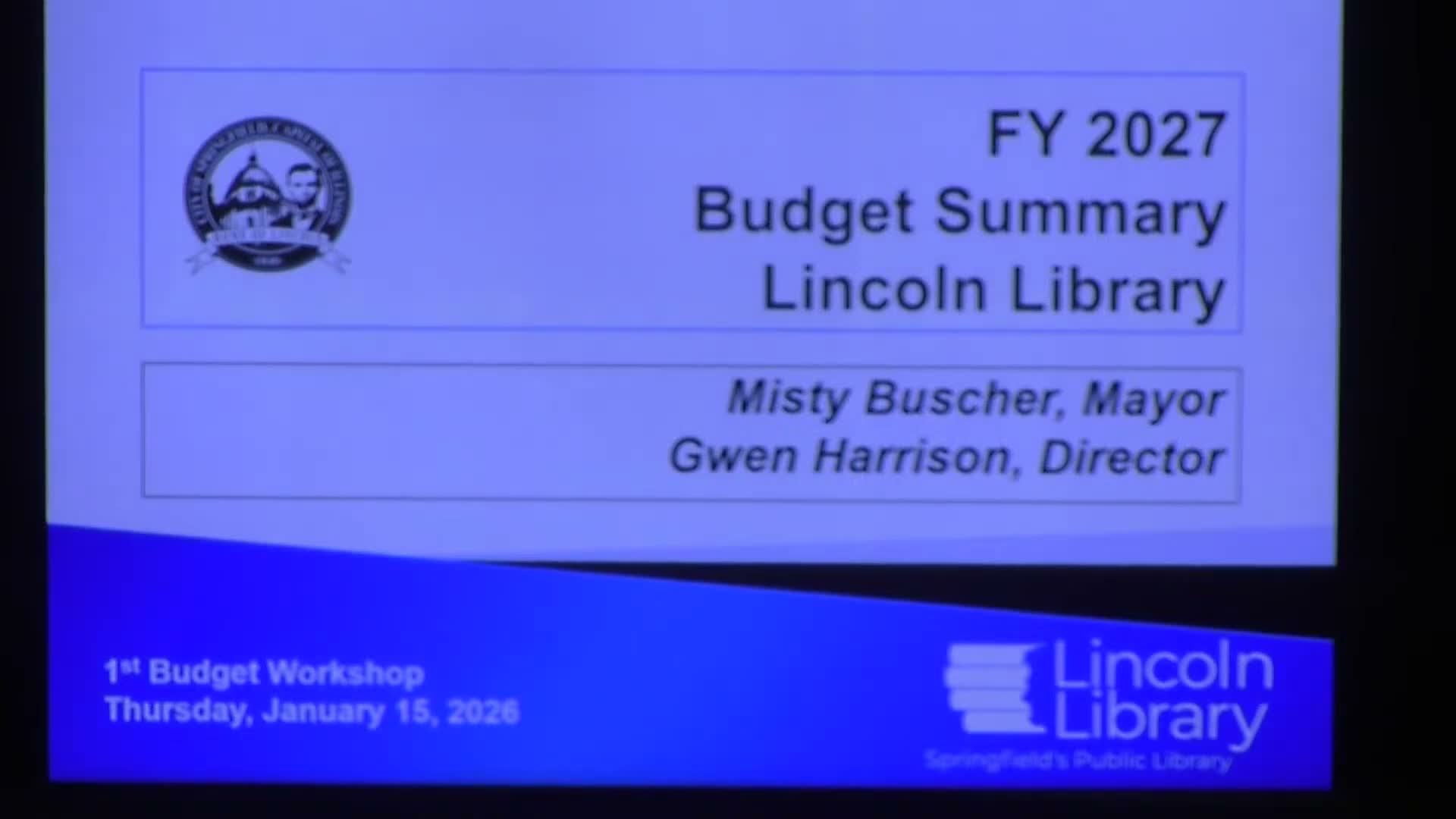 Lincoln Library seeks $6.31 million for FY2027; staff, programs and digital services highlighted