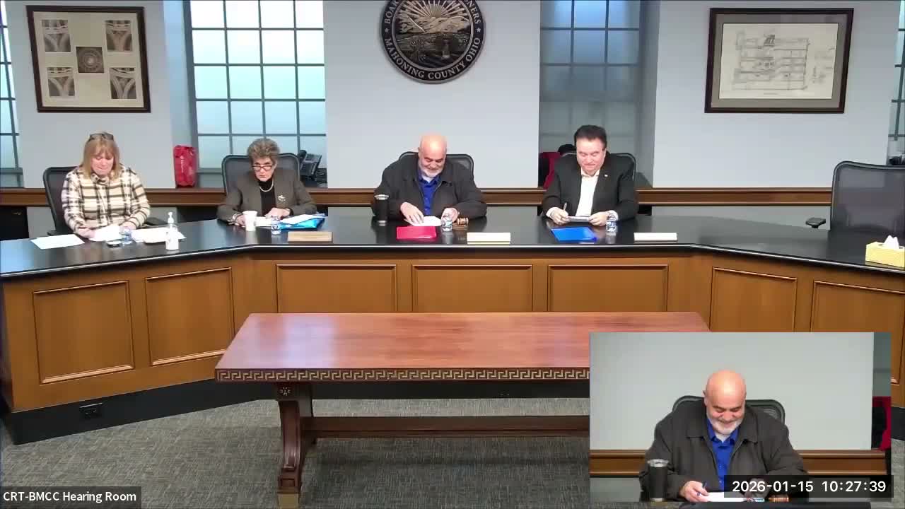 Mahoning County commissioners approve travel, contracts, change orders and grant applications