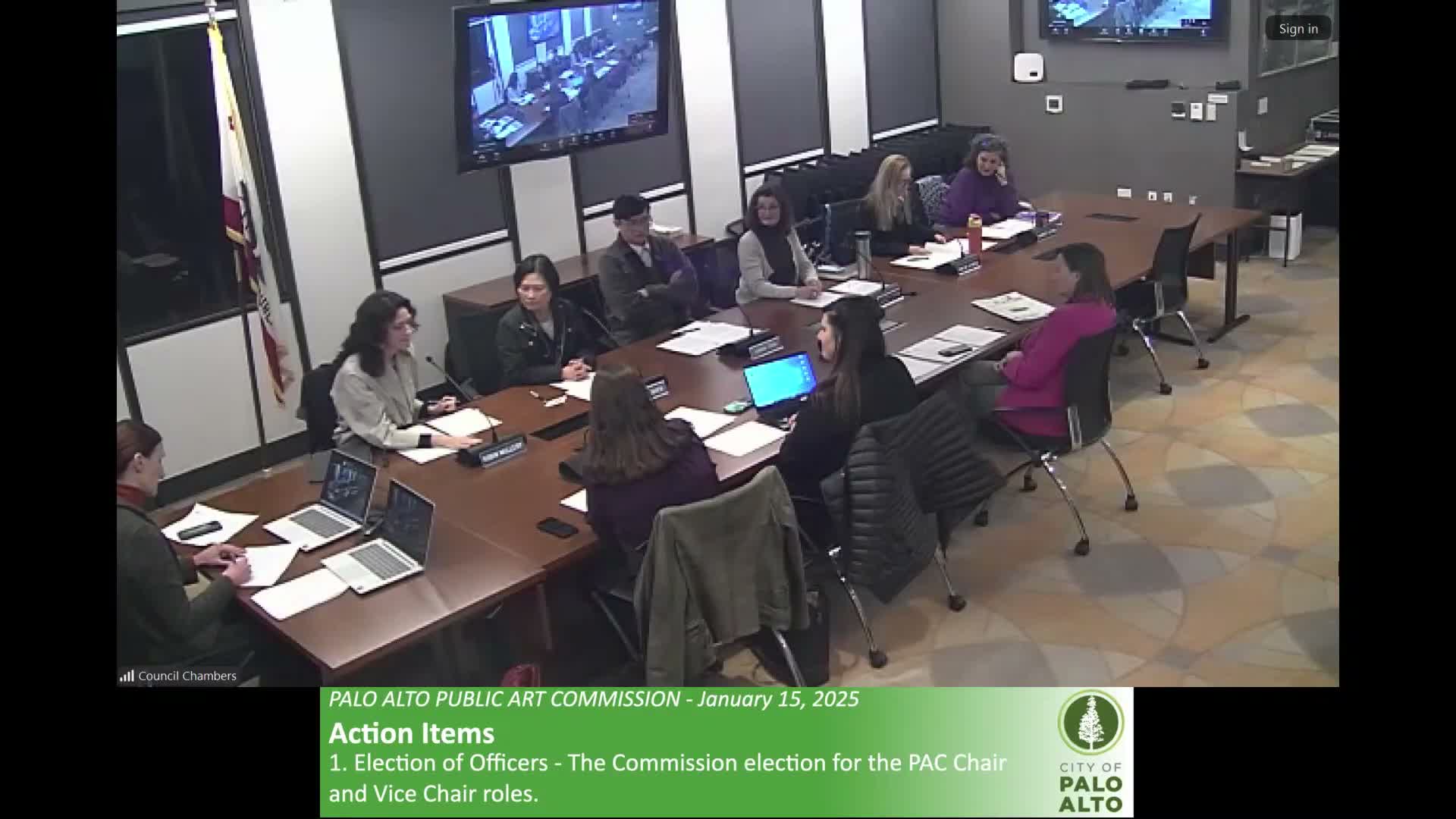 Public Art Commission elects chair and names Harriet Stern vice chair