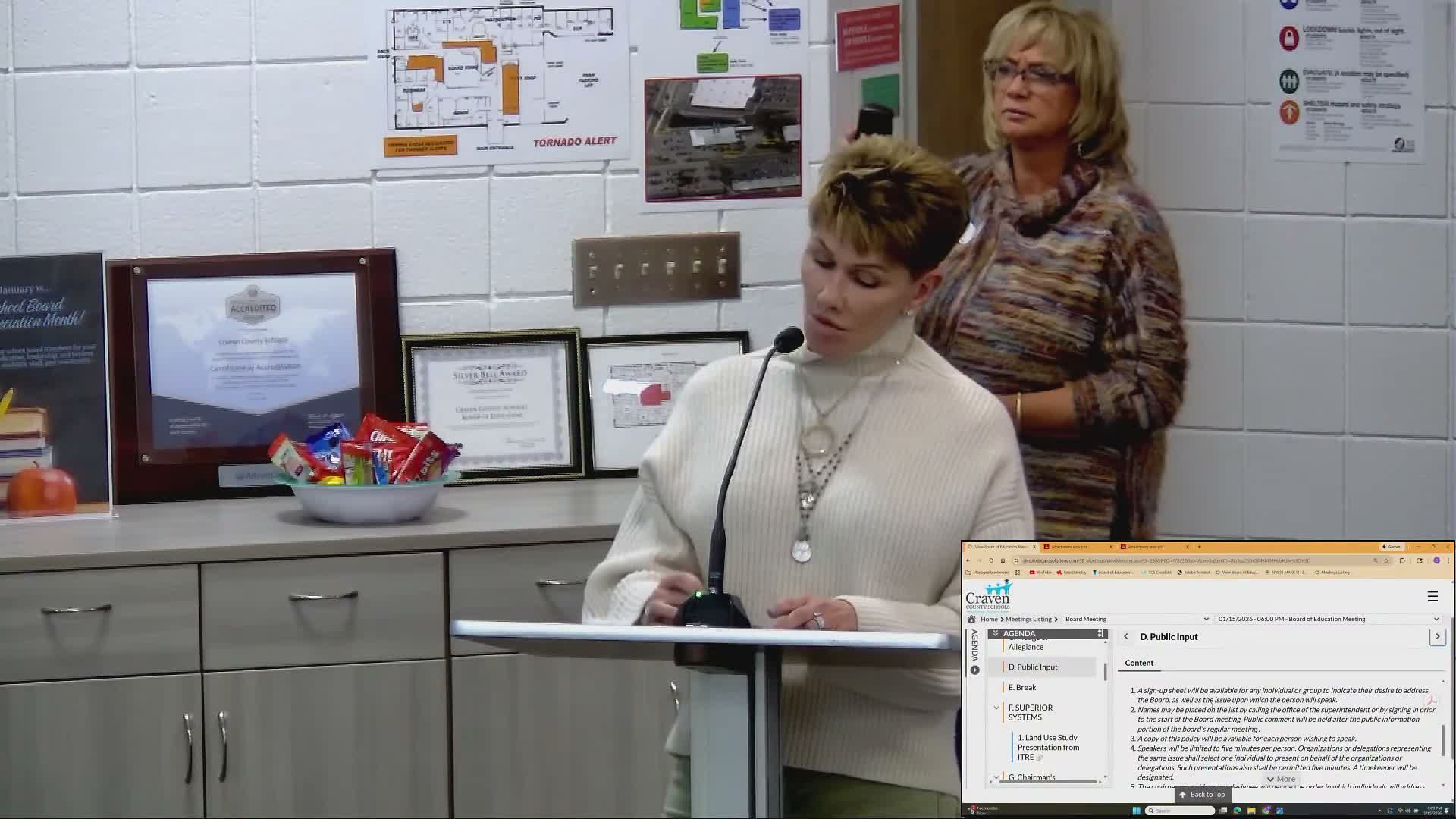 Public commenter urges Craven County Schools to clarify CTE funding and investigate concussion incident