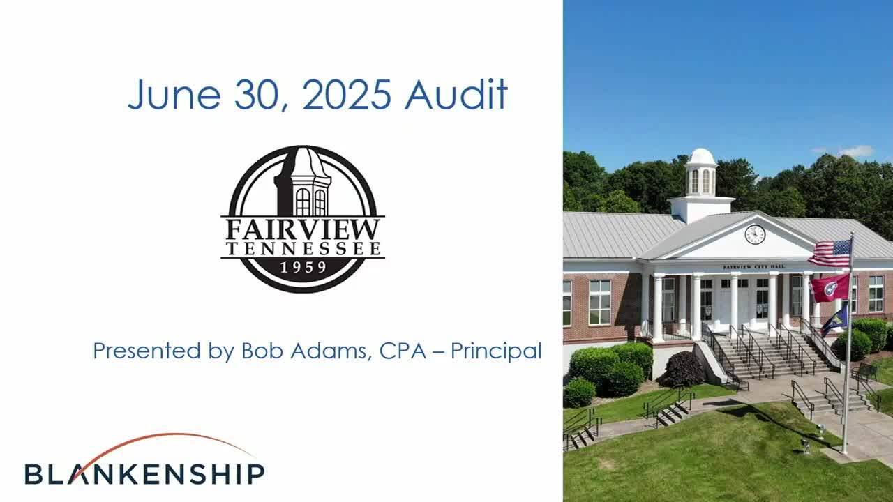 Fairview accepts clean audit; commissioners also accept Firehouse Subs equipment grant