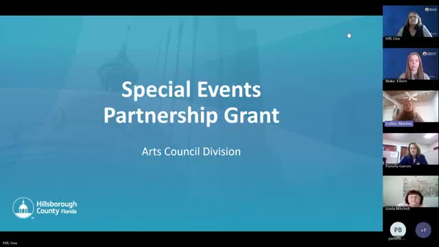 Hillsborough County Arts Council outlines payment, documentation and logo requirements for Special Events Partnership grantees