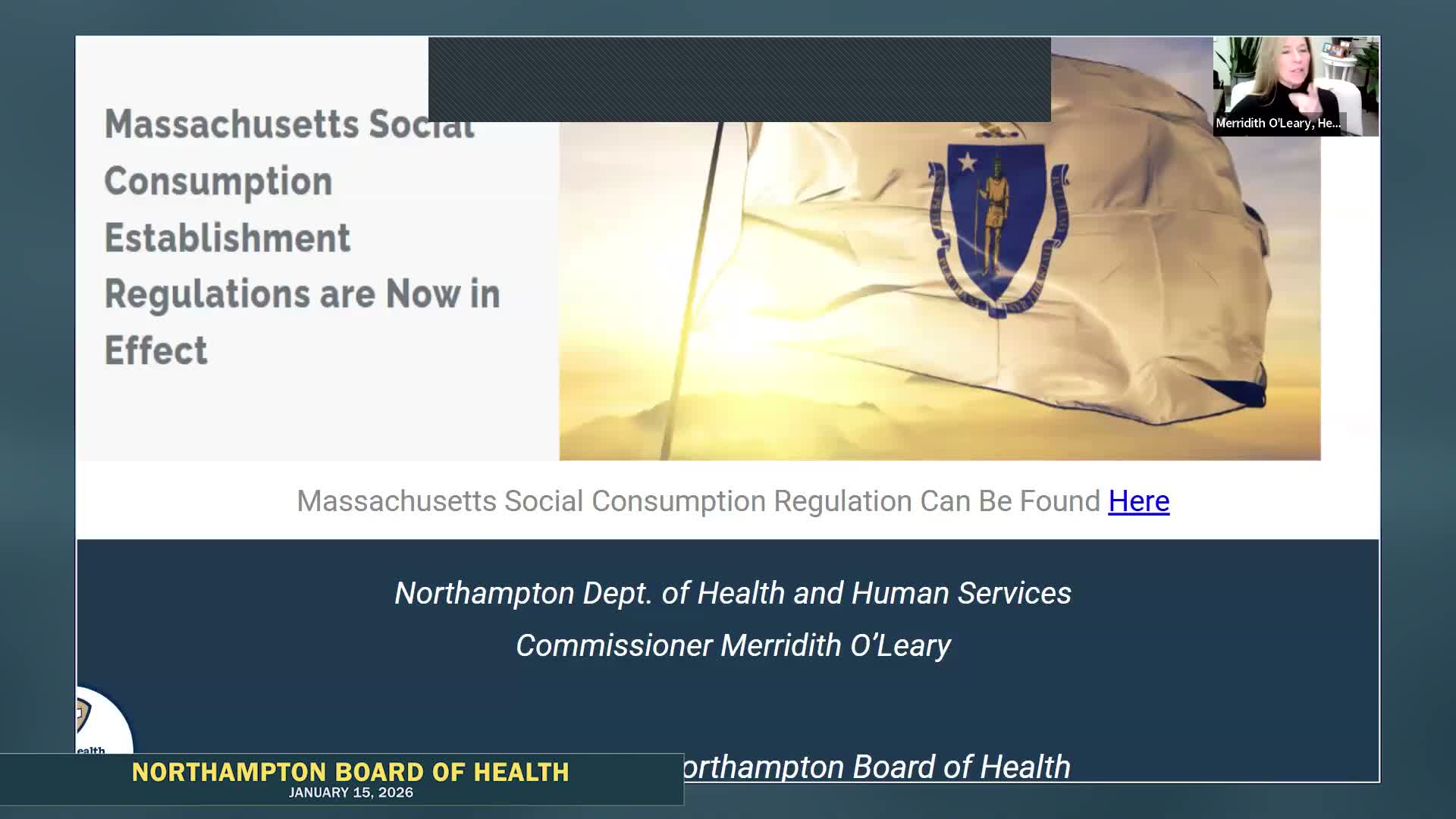 State social‑consumption rules prompt Northampton Board to weigh opt‑in, local limits