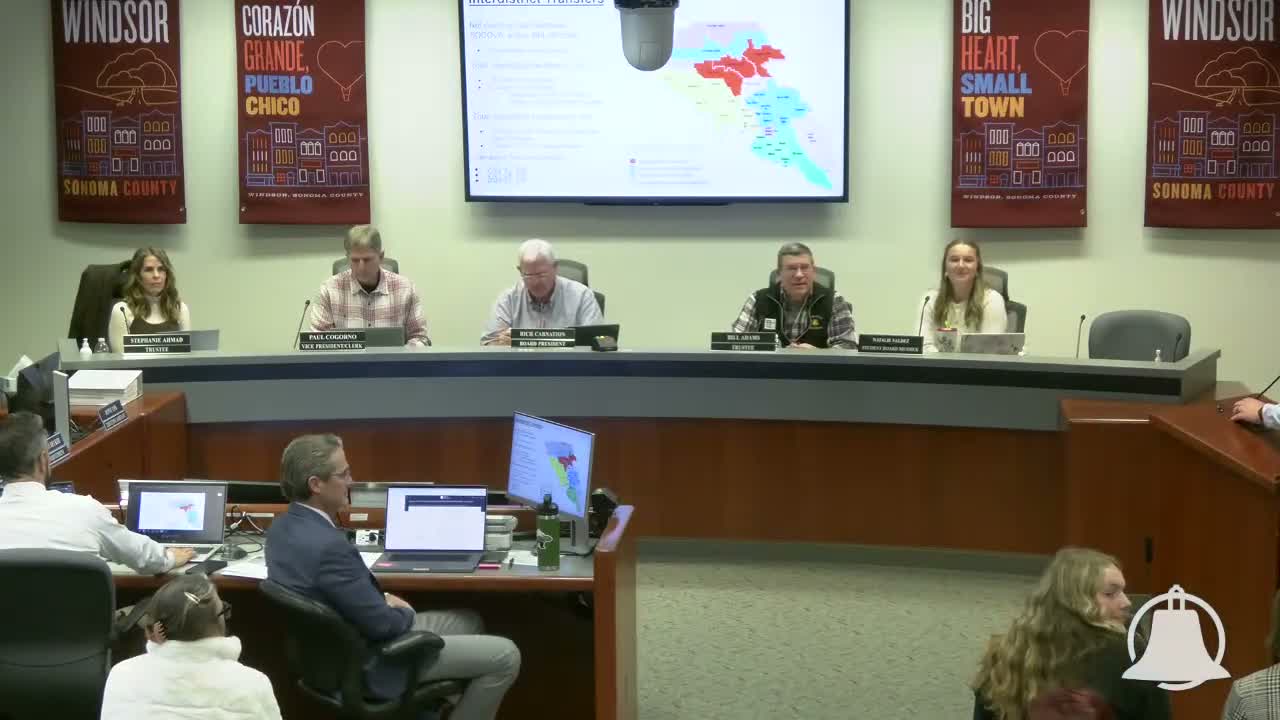 Windsor Unified tightens interdistrict transfer language; BP 5117 revised and approved