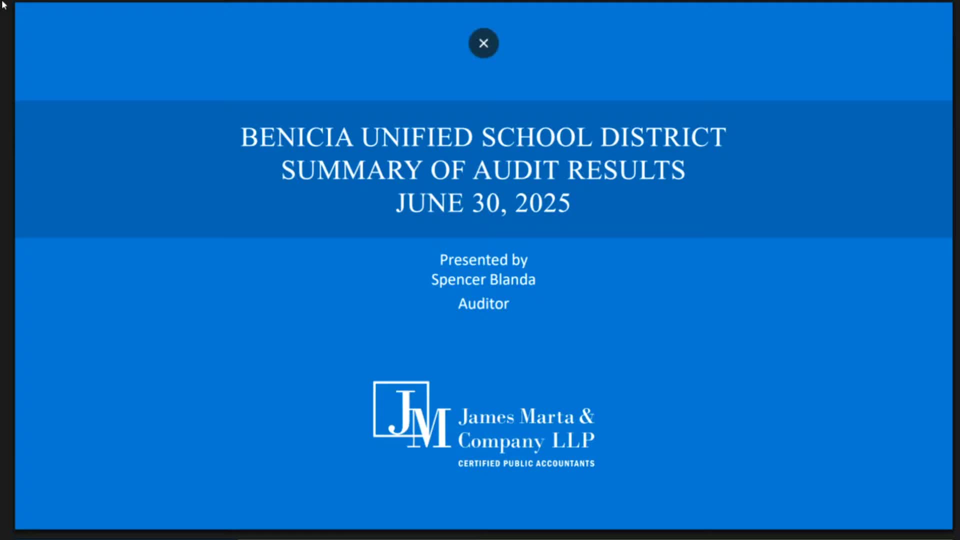 Board accepts clean district and bond audits; auditors report strong controls