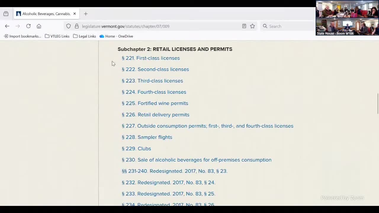 Committee reviews changes to alcohol licensing, tasting limits and distribution caps