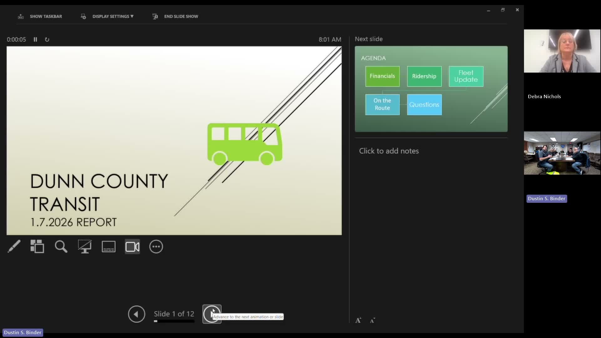 Dunn County Transit Committee reviews 2025 annual report; electric buses expected mid-2025