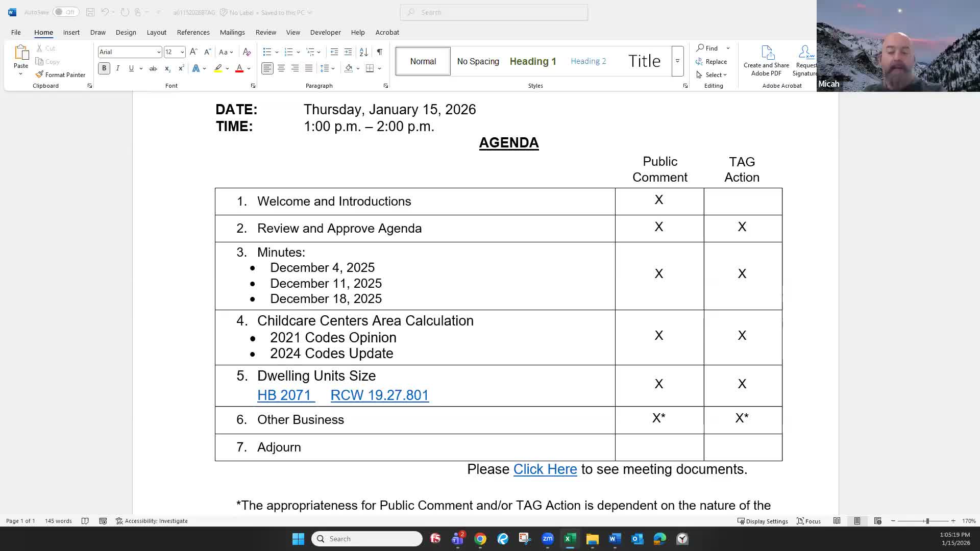 State Building Code Council advisory group debates 120 vs. 70 sq ft standards for small dwelling units