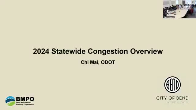 ODOT presents 2024 congestion overview to Bend MPO: Bend growth outpaces statewide averages; signal operations cited as major local contributor