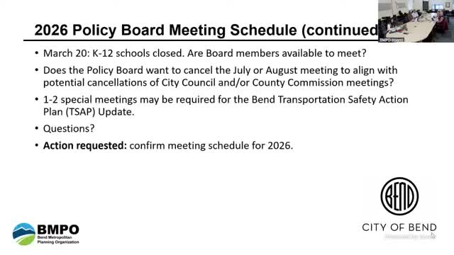 Bend MPO hears updates on 11 projects: equipment, sidewalks, street preservation, transit stops and Safe Routes to School