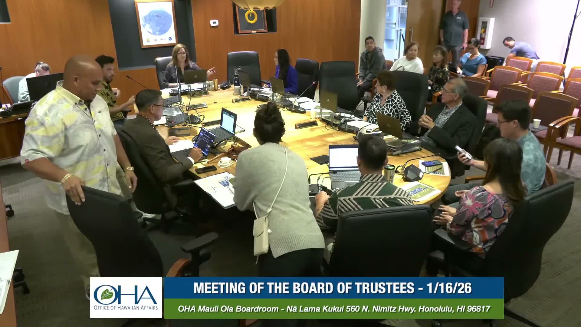 Votes at a glance: OHA trustees approve Kaopulehu support, NAGPRA action and testimony procedures