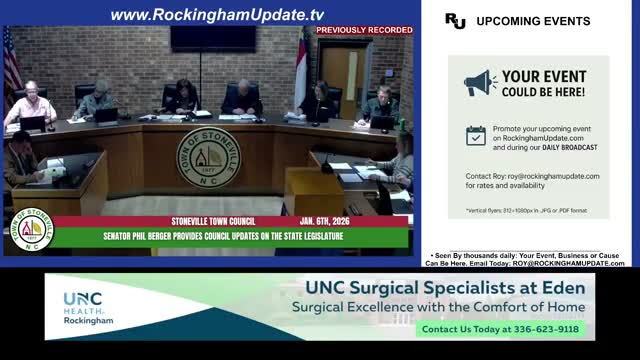 Stoneville council hears Sen. Bill Berger, votes to demolish unsafe house and clean up property