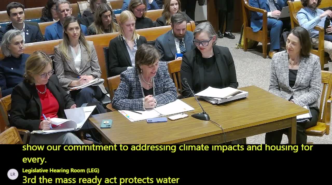 Experts tell bonding committee Mass Ready's water funding helps but may be insufficient for PFAS and large drinking‑water needs