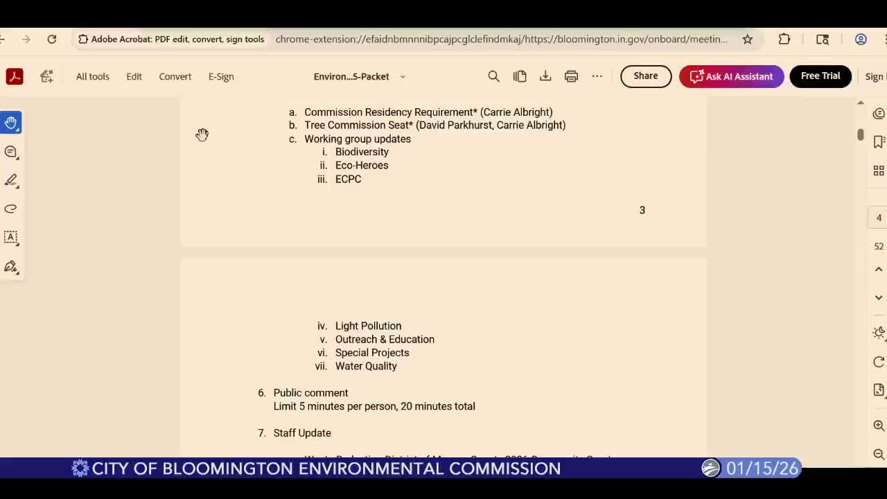 Environmental Commission readies Ecoheroes call, considers tabling at Monroe County Garden Fair and flags waste-reduction grant