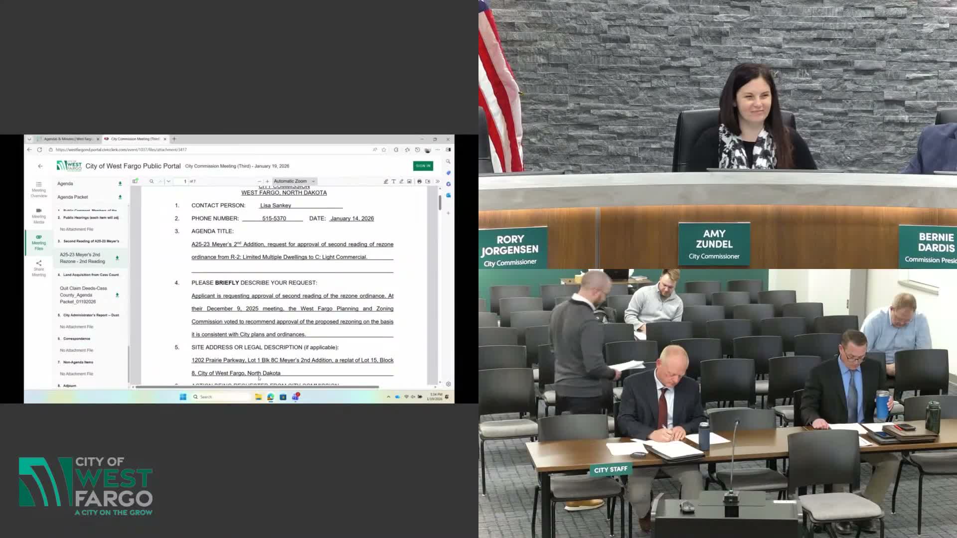 West Fargo accepts two parcels from Cass County; 12th Avenue parcel carries ~$25,000 assessment