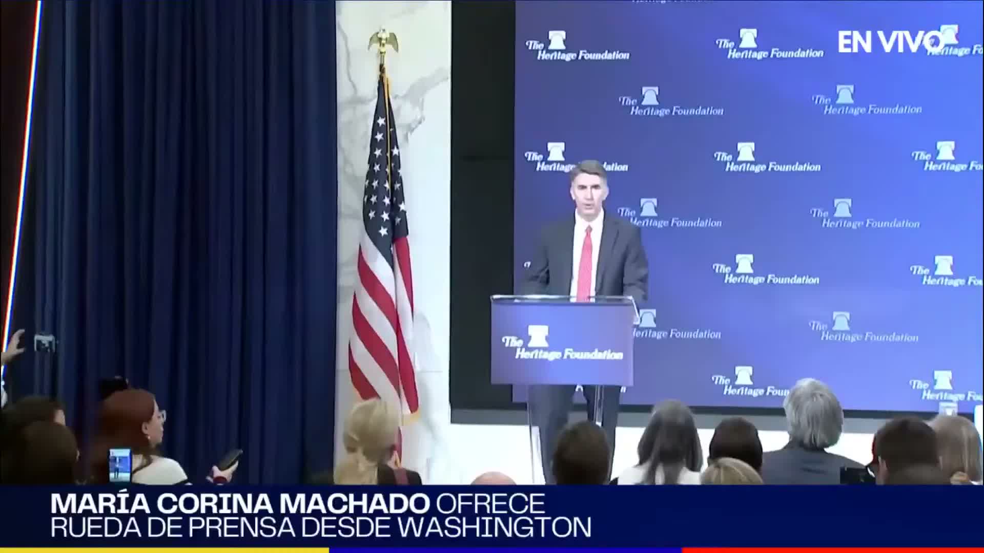 María Corina Machado at Heritage Foundation: 'Venezuela is at the edge of freedom,' says transition needs dismantling of repressive structures