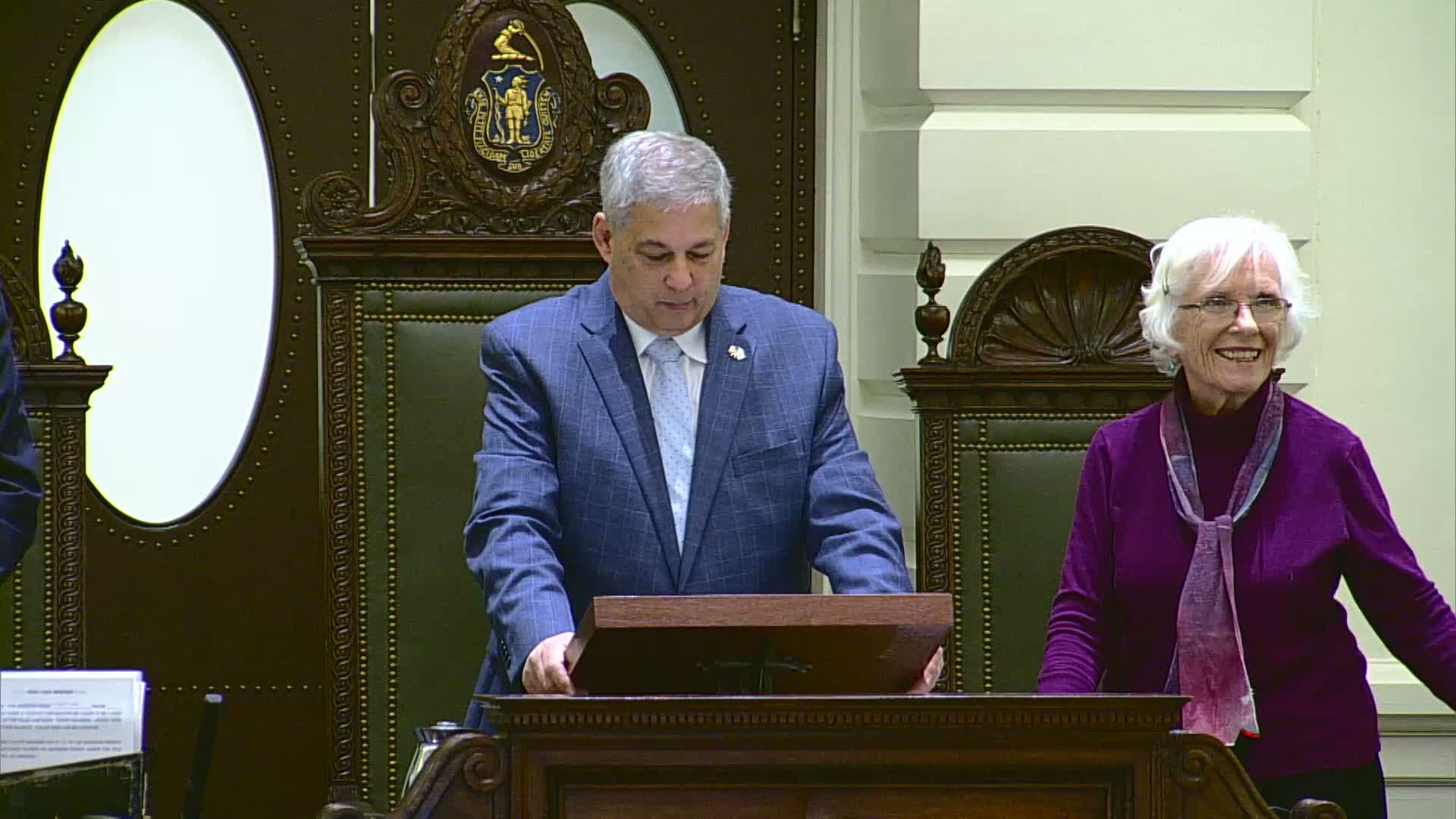 Senator Tarr honors longtime dispatchers Warren Gould and Ronald Dole Jr. on Senate floor