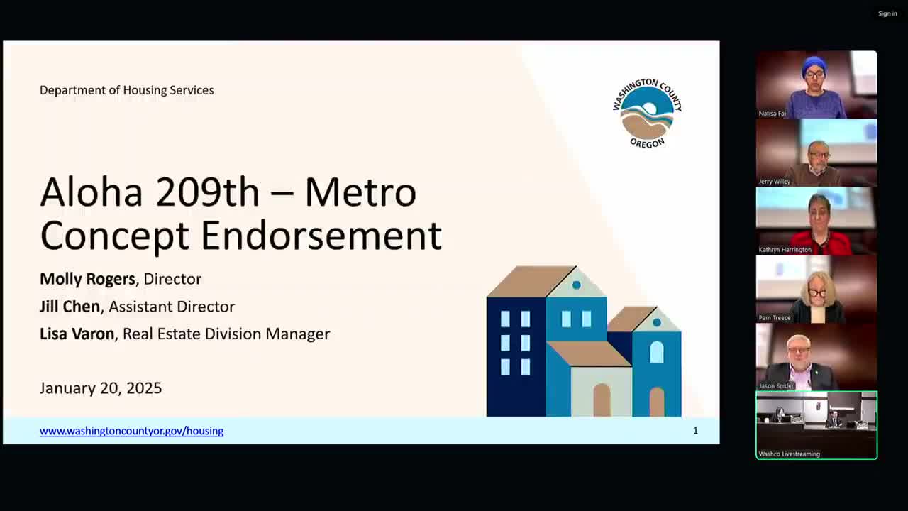Board unanimously endorses Metro concept for Aloha affordable housing project