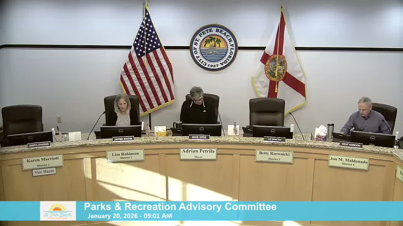 St. Pete Beach advisers review Raftelis fee study, prioritize resident access and utilization