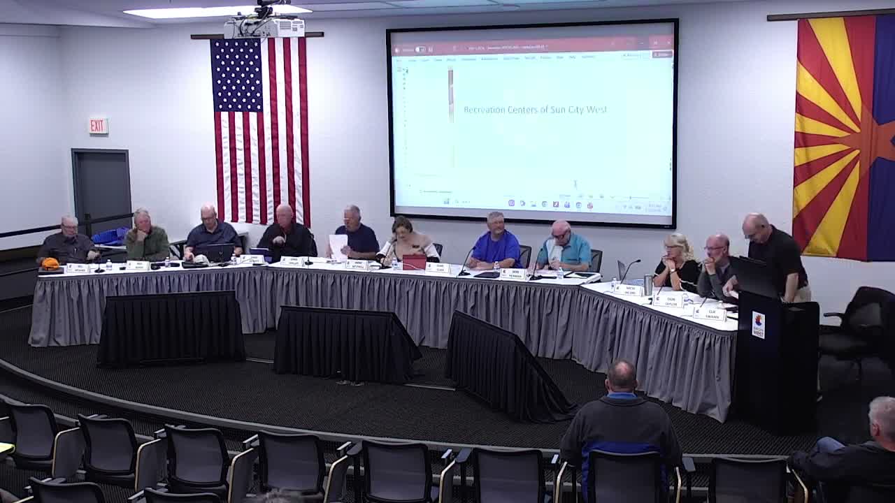 Sun City West midyear finances show modest operating variances; reserve fund ahead of prior year