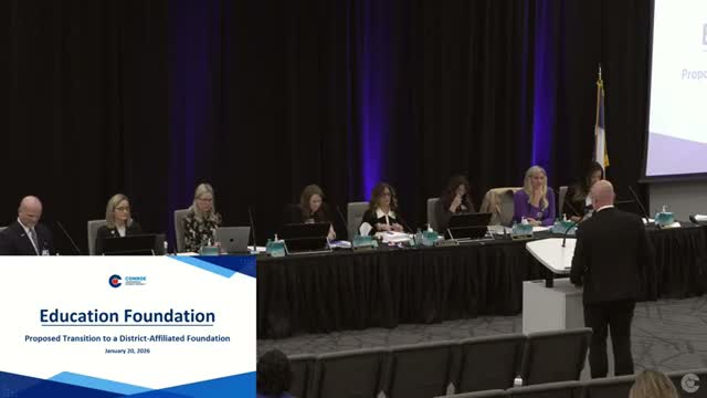 Conroe ISD board authorizes transition of Education Foundation to district‑affiliated entity