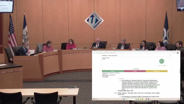 Urbandale council approves first steps on 20‑year MidAmerican franchise agreements, including 1% fee