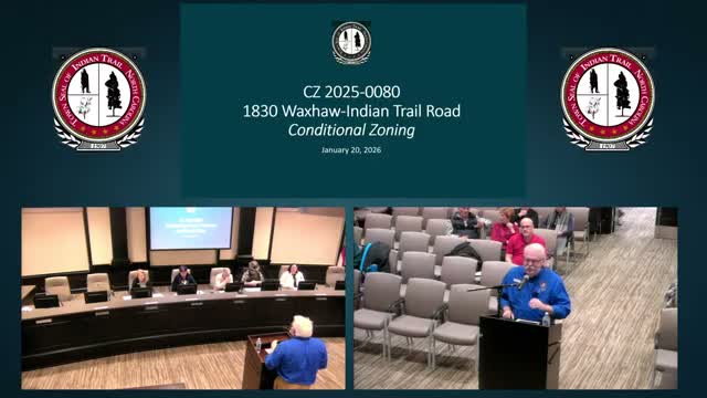 Indian Trail planning board recommends denial of rezoning for 1830 Waxhaw Indian Trail Road after neighbors object