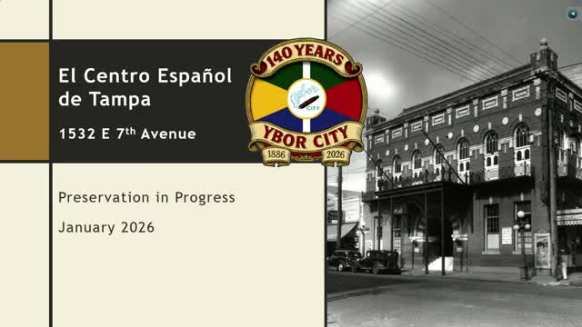 Historic preservation staff report new finial installed on El Centro Espanol de Ybor after lightning strike