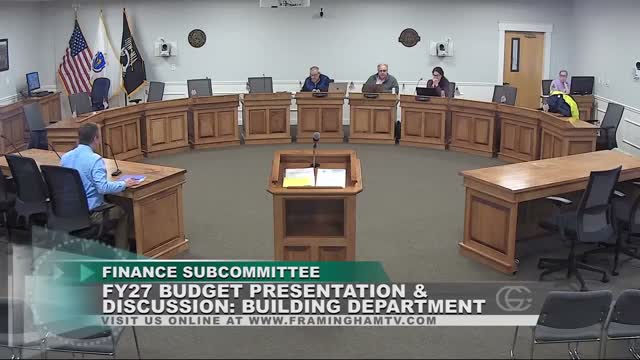 Framingham building inspection fees steady as department seeks personnel funding