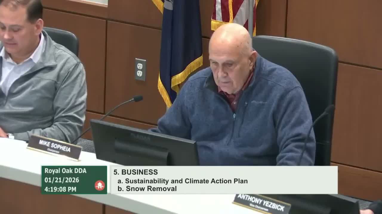 Royal Oak DDA adopts city Sustainability and Climate Action Plan as guiding policy