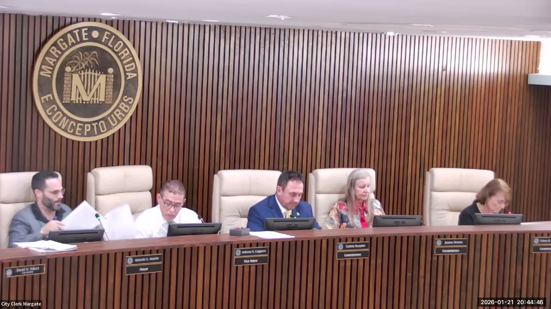 Margate commission approves consent agenda, reappoints Civil Service Board member and hears first reading of water-supply plan