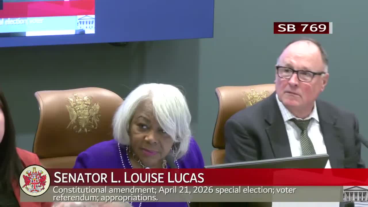 Senate committee adopts substitute for bill funding April 2026 special election amid objections on notice and retroactivity