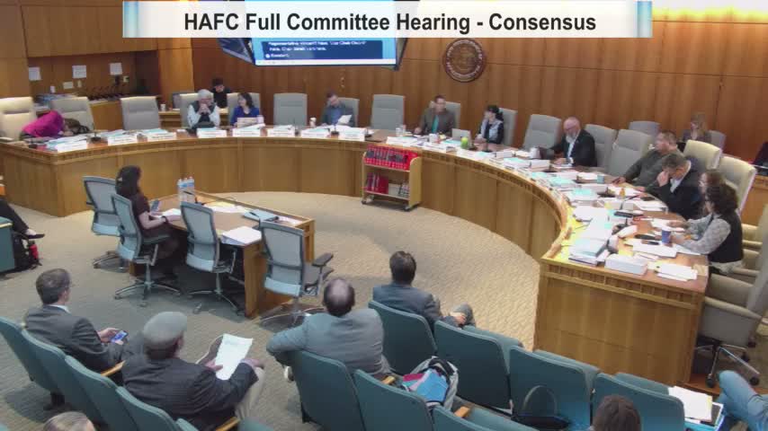 Appropriations & Finance committee adopts consensus agencies, begins review of $2.24 billion in specials and supplementals