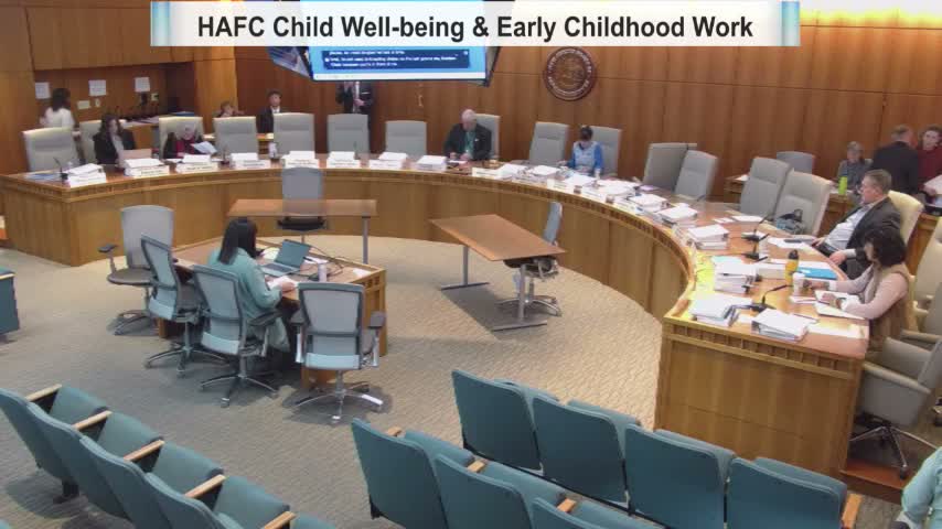 Work group shifts funding toward early pre‑K and childcare assistance; asks for cost estimates