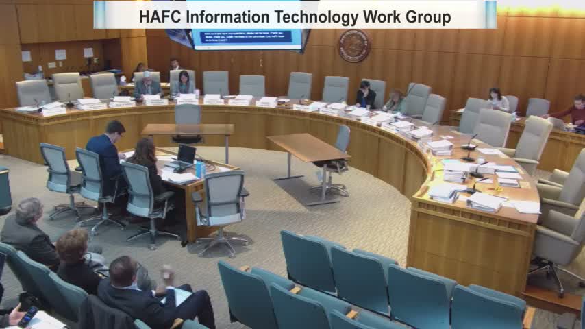 Work group reviews C2 packet: agency IT projects, Secretary of State planning and DoIT cybersecurity requests
