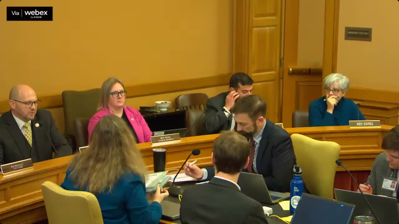 Committee records three bill introductions: RS3089 (child tax credit scholarship), RS3017 (pay parity for deaf/blind schools), RS2858 (positive learning env.)