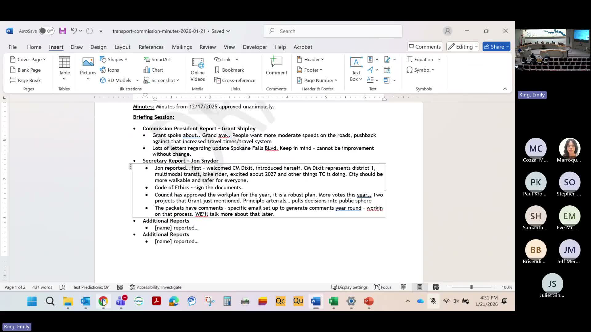 Spokane staff present revised shared‑streets ordinance, propose one‑block pilot on Wall Street