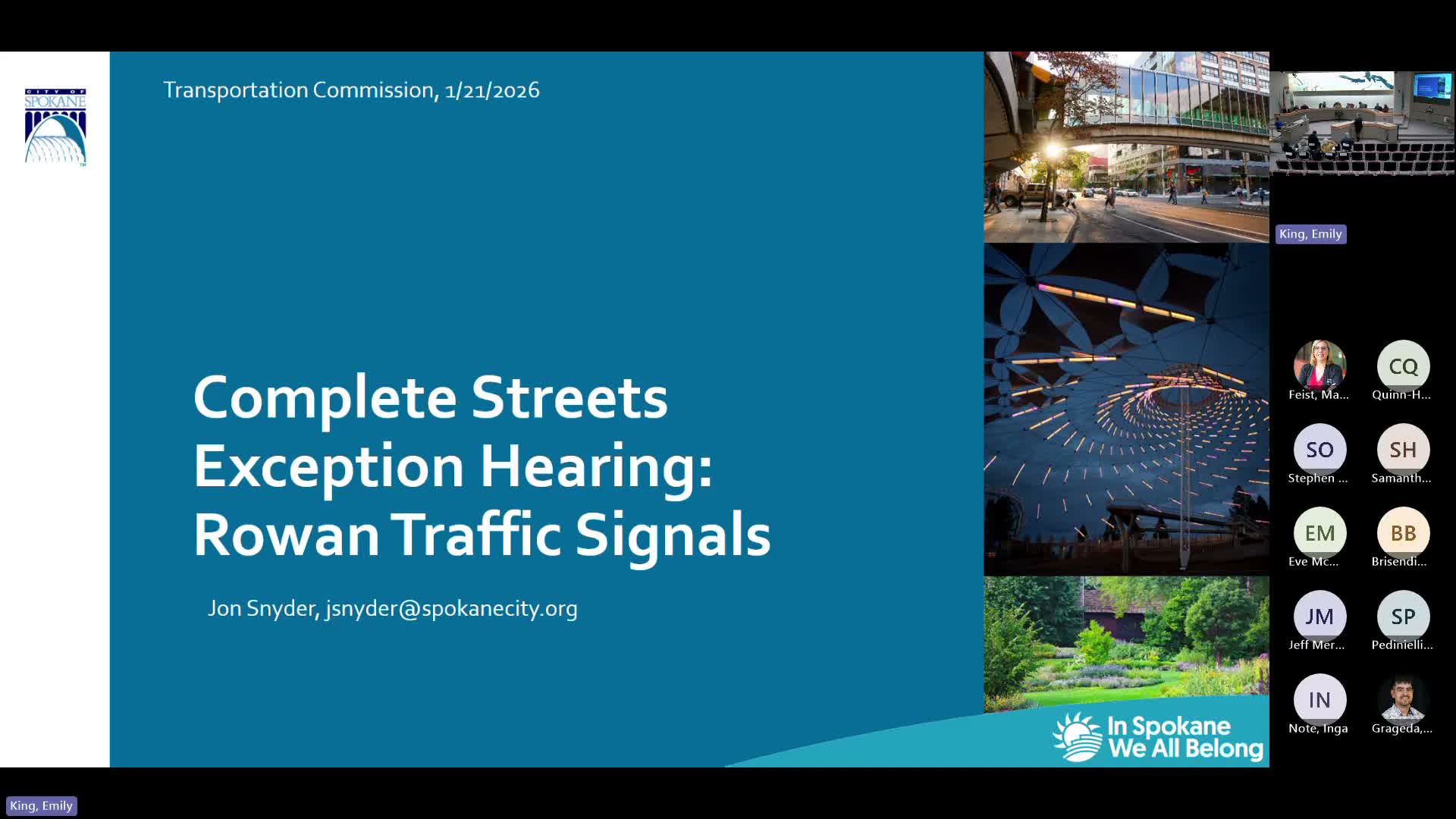 Transportation Commission approves Complete Streets exception for Rowan at Maple & Ash