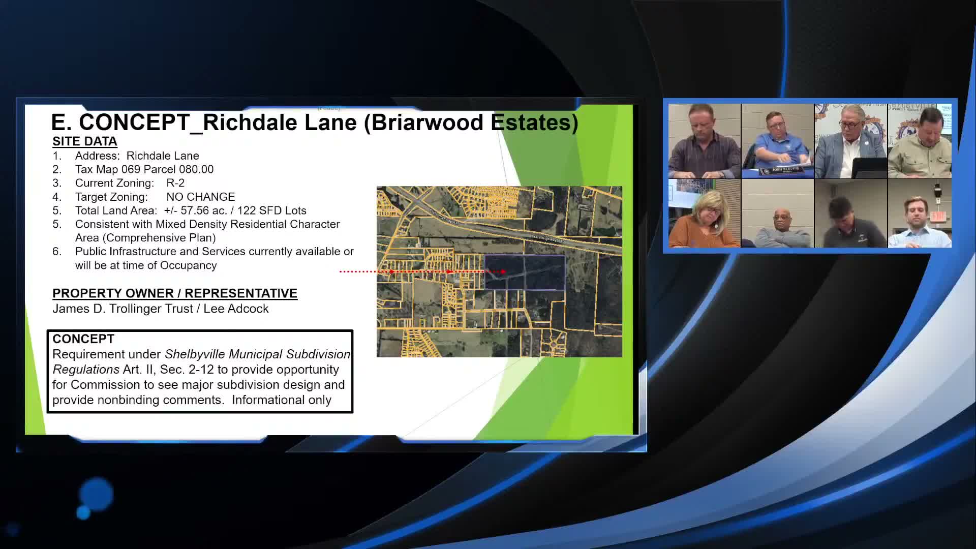 Commission reviews and approves Ridgetown/Briarwood subdivision concept