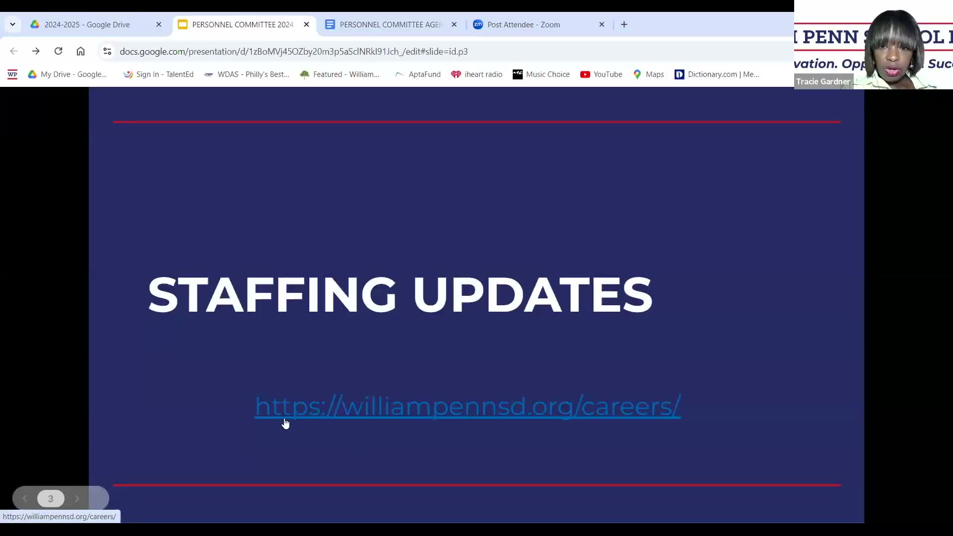 William Penn SD personnel committee details staffing gaps, tenure awards and timeline for contract talks