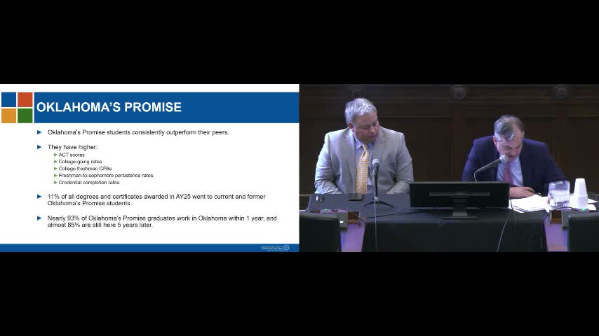 Regents outline Oklahoma’s Promise costs and teacher‑pipeline gains from Inspire to Teach