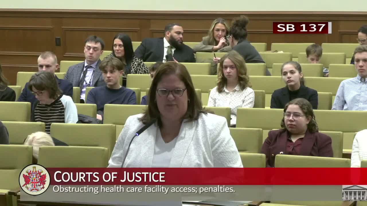 Committee hears strong public opposition to SB137, a narrow anti-obstruction measure for health-care facilities