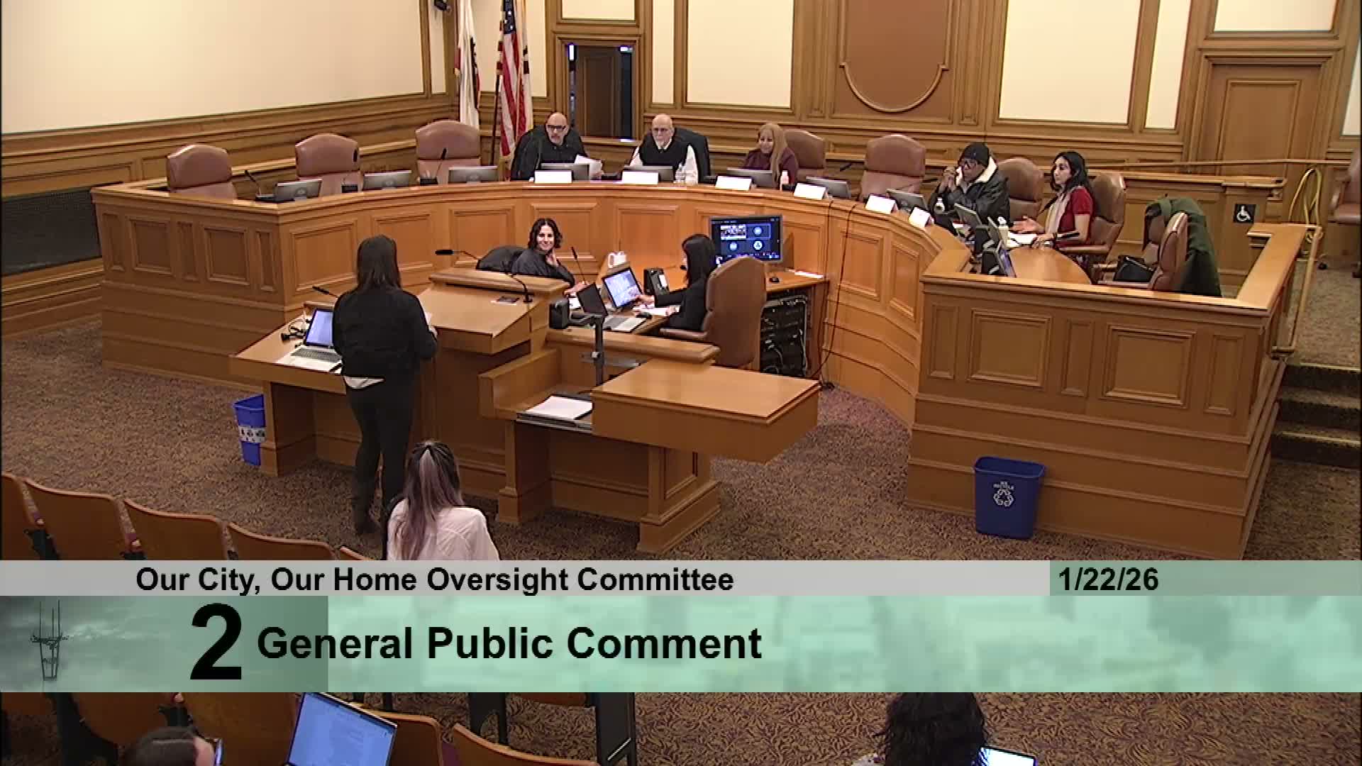 Committee welcomes new member Billy Lemon; public commenters and members praise former member Friedenbach