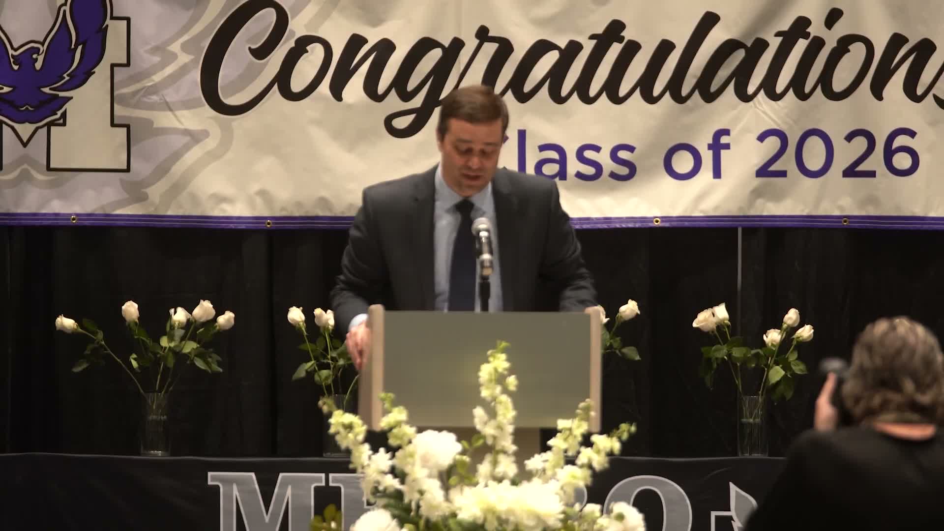 Ineligible: graduation ceremony, not a civic meeting